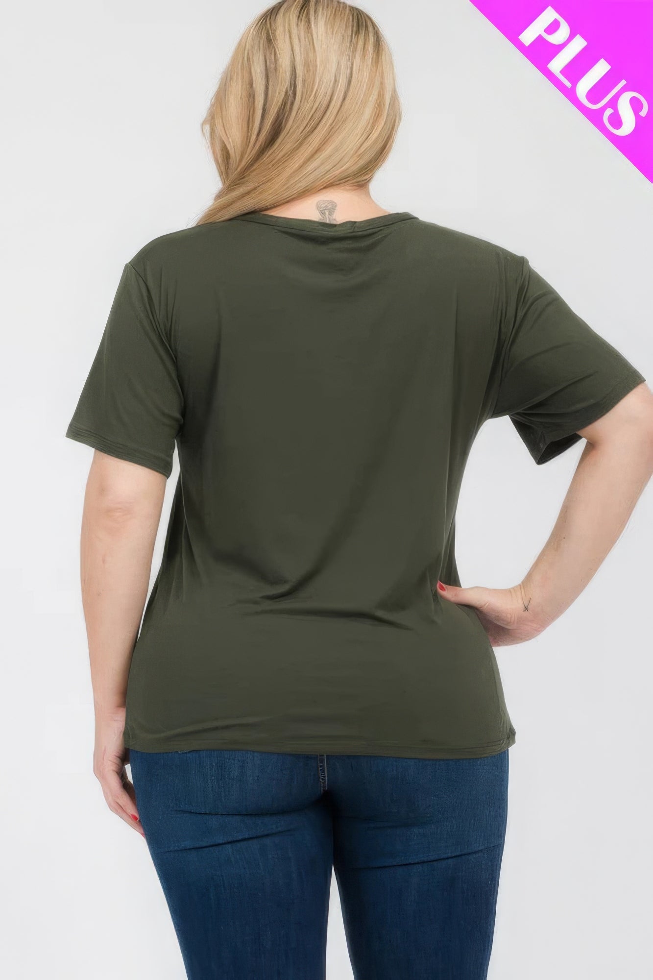 Plus Size Basic Short Sleeve T-shirt